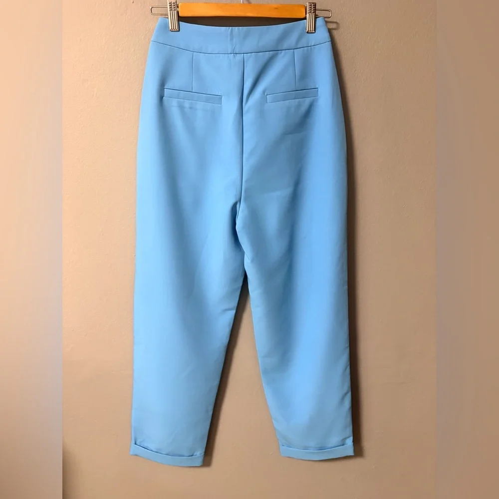 NWT Atoir High Waisted Tapered Natasha Trousers in Cerulean Blue. Size US 2